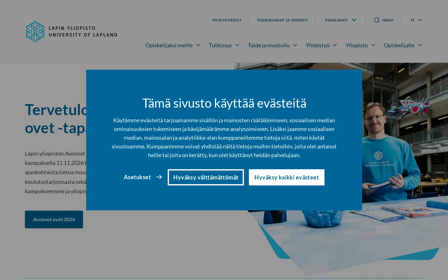 Etusivu - Lapin yliopisto 首页截图