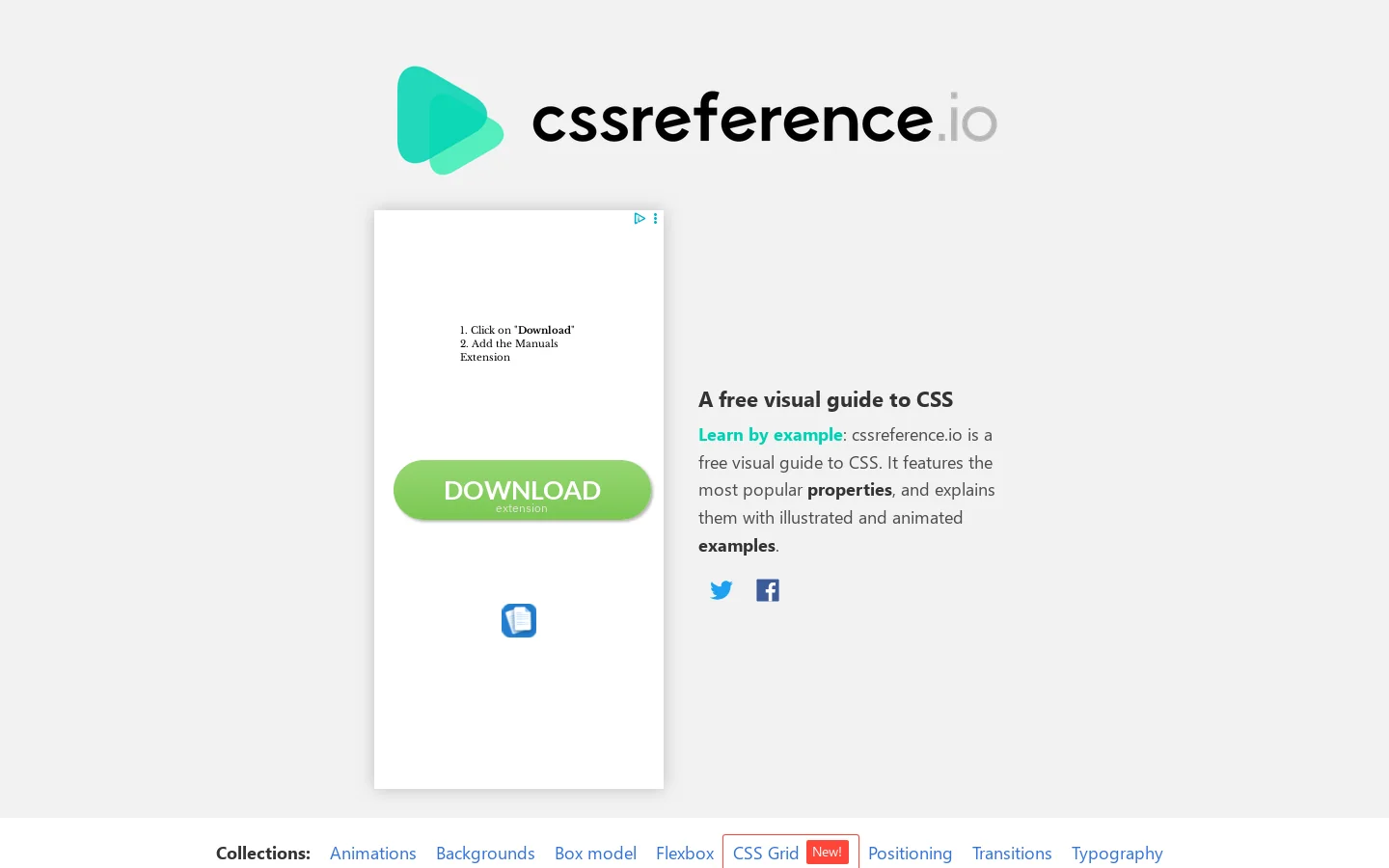 CSS Reference 首页截图