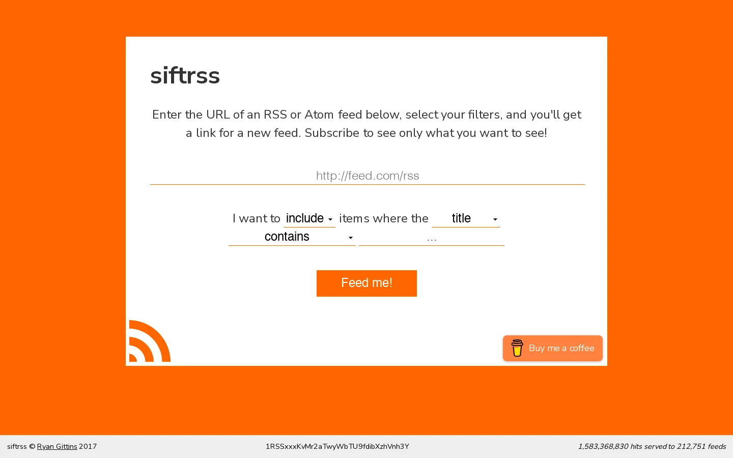 siftrss 首页截图
