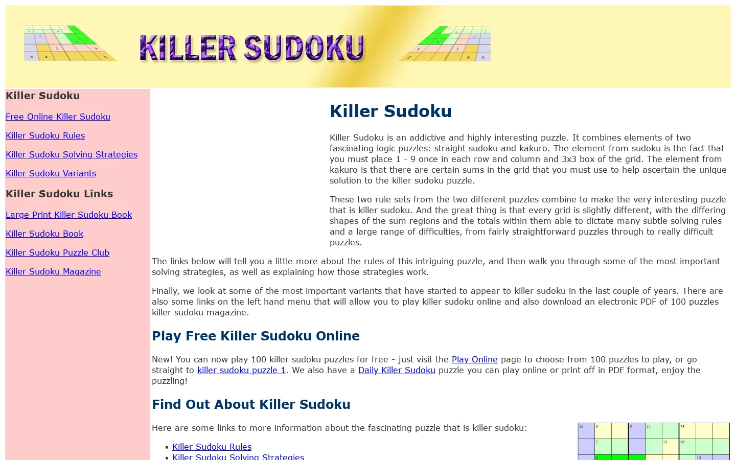 Killer Sudoku 首页截图
