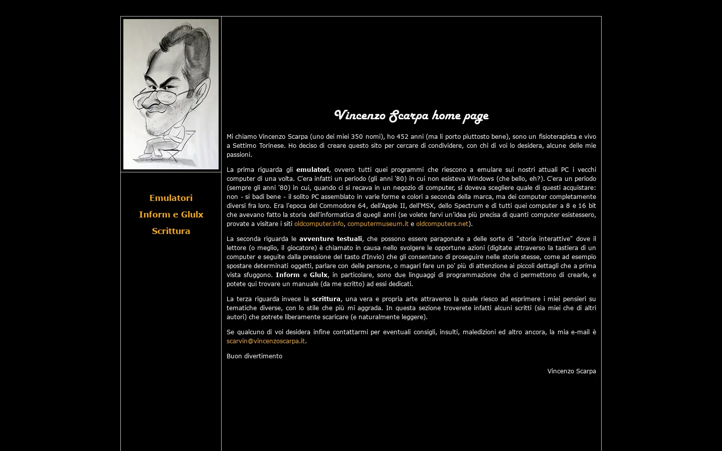 Vincenzo Scarpa home page 首页截图