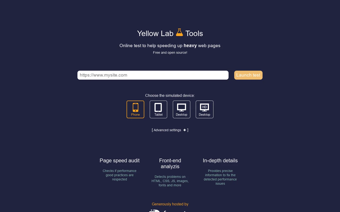 Yellow Lab Tools 首页截图