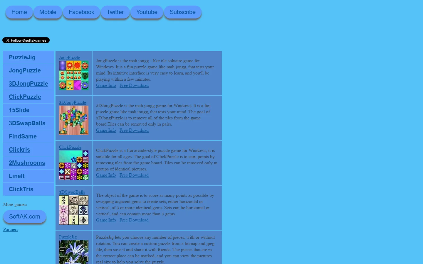 Free games from SoftAKGames 首页截图