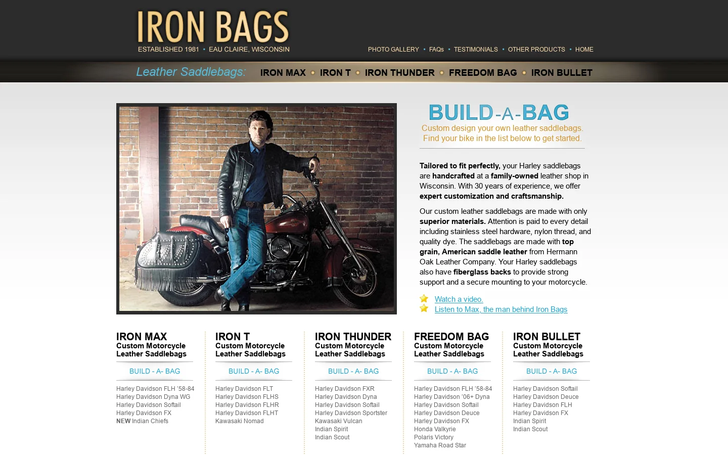 Leather Harley Davidson Saddlebags | Leather Saddlebags Harley 首页截图