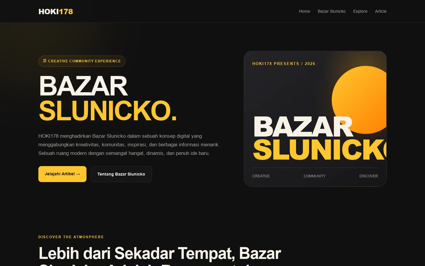 HOKI178 | Bazar Slunicko – Inspirasi Komunitas, Kreativitas & Informasi Paling Update 首页截图