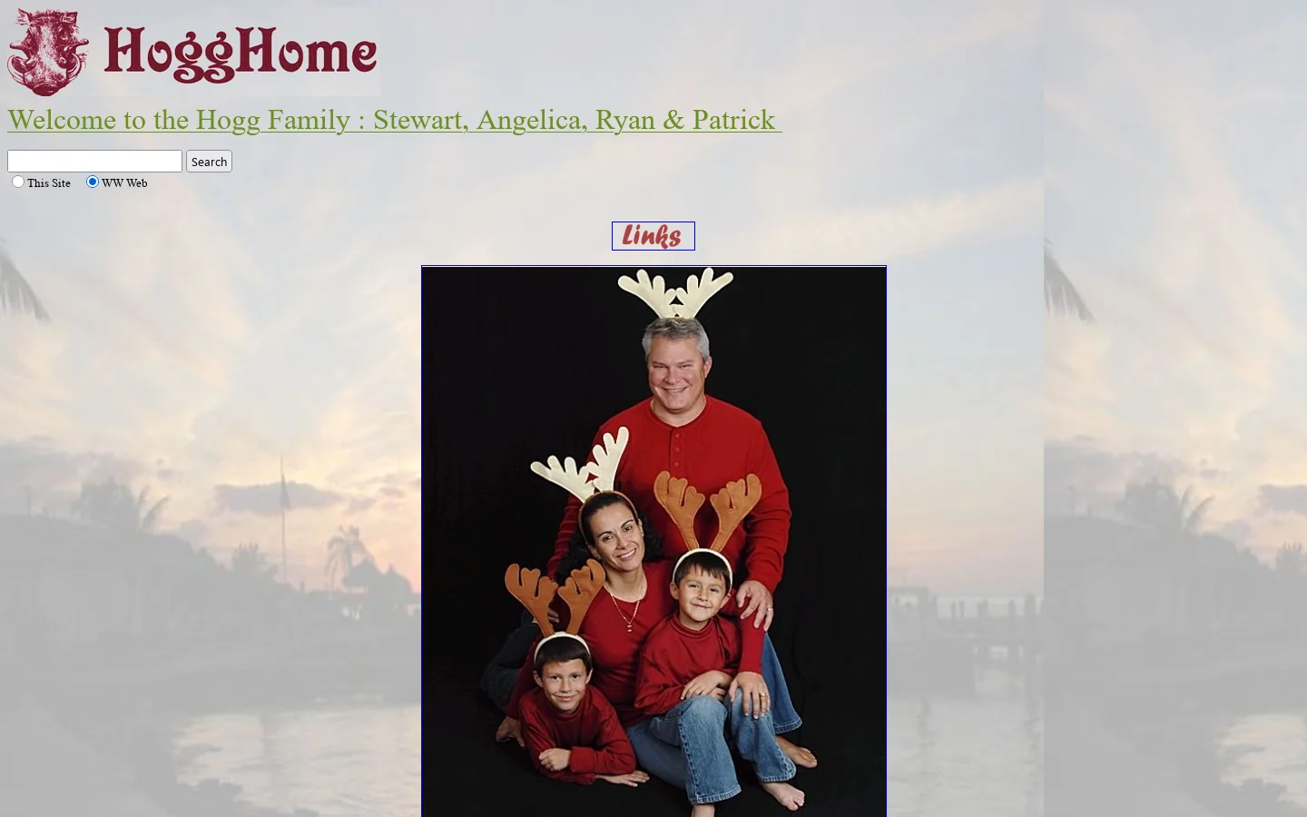 Hogg Family Home Page - Stewart, Angelica, Ryan & Patrick 首页截图