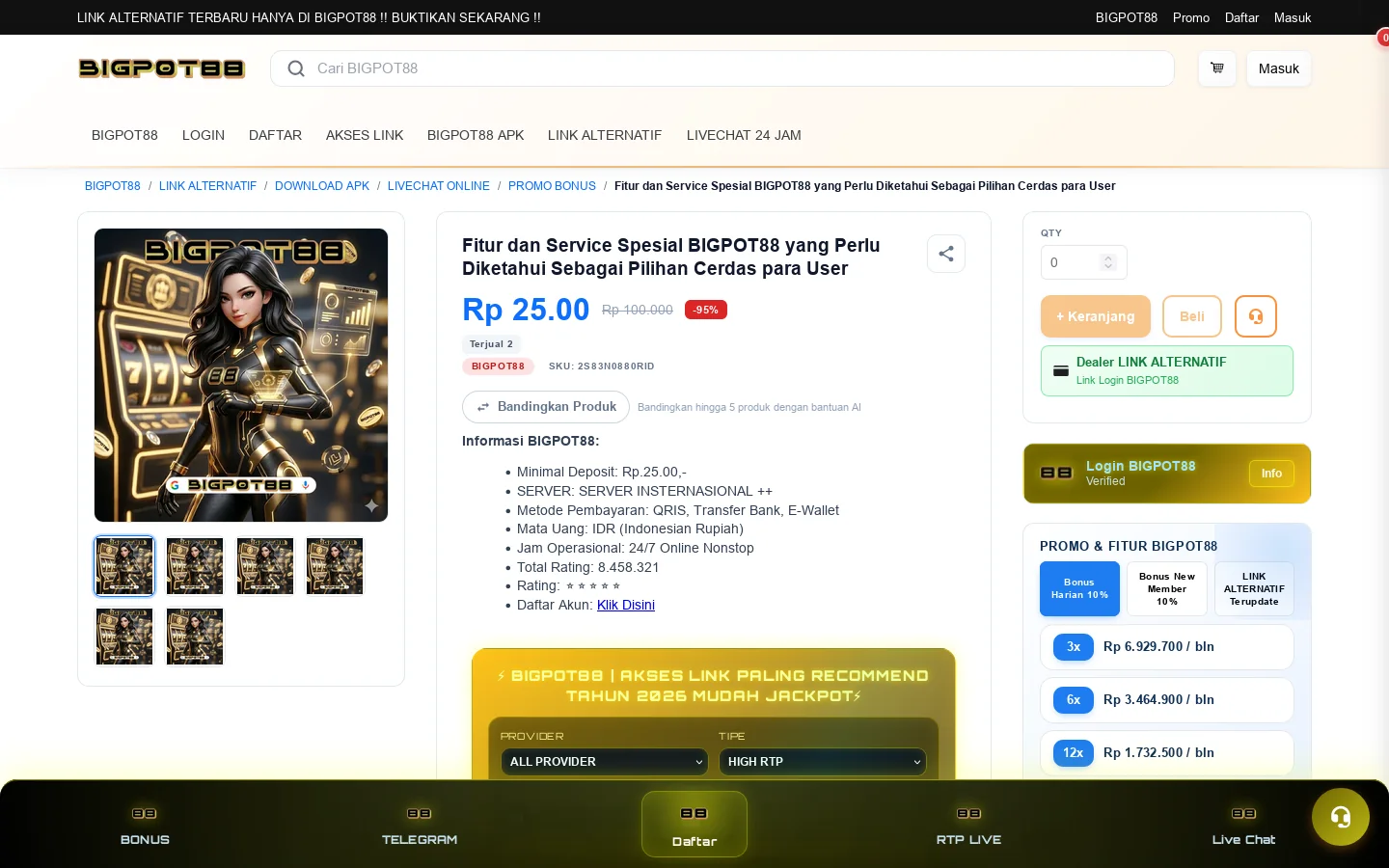 Fitur dan Service Spesial BIGPOT88 yang Perlu Diketahui Sebagai Pilihan Cerdas para User 首页截图