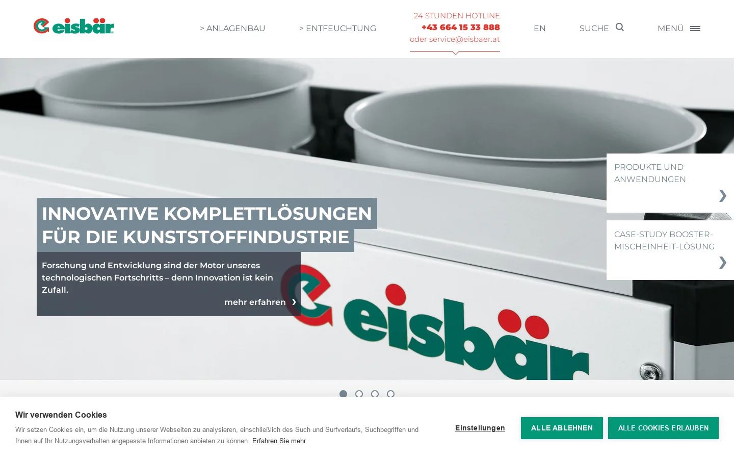 Anlagenbau Kunststoffindustrie und Gebäudeentfeuchtung 首页截图