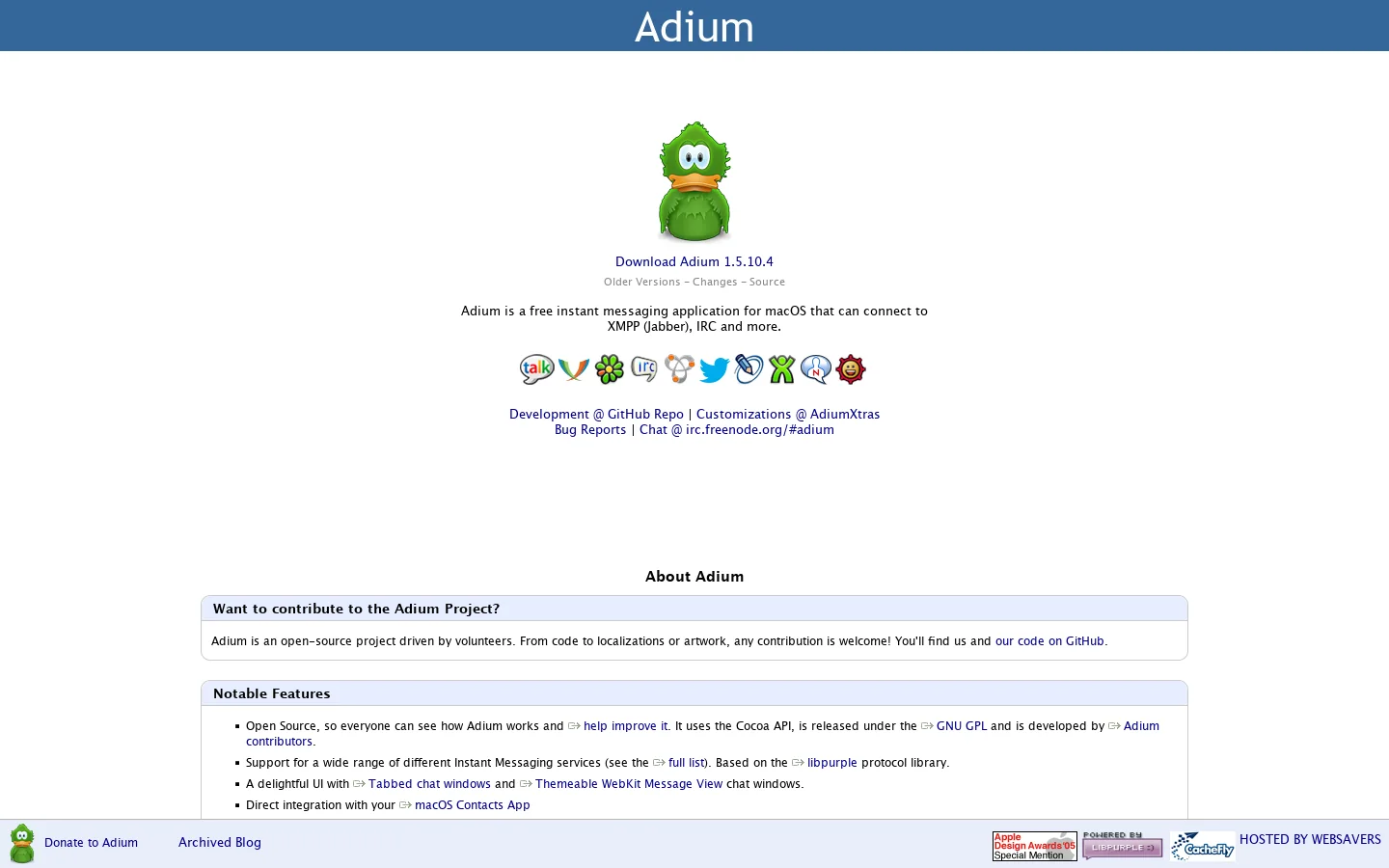 Adium 首页截图