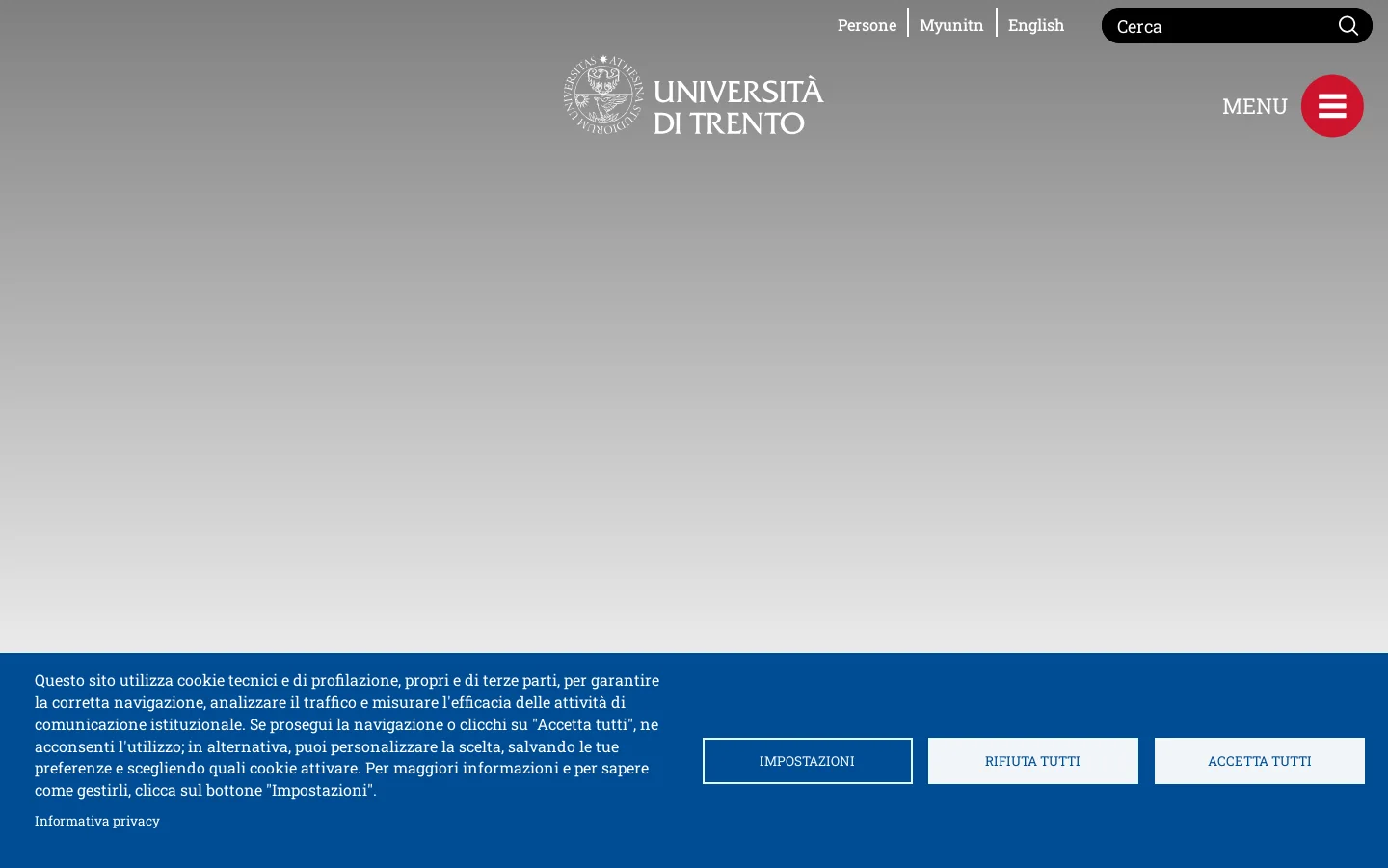 UniTrento 首页截图