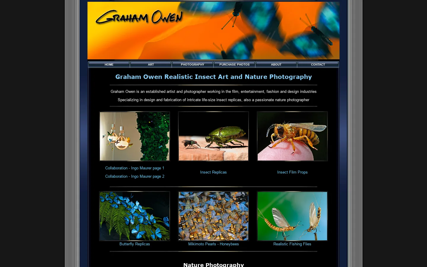 Graham Owen - Artist and Photographer Inspired by Nature 首页截图