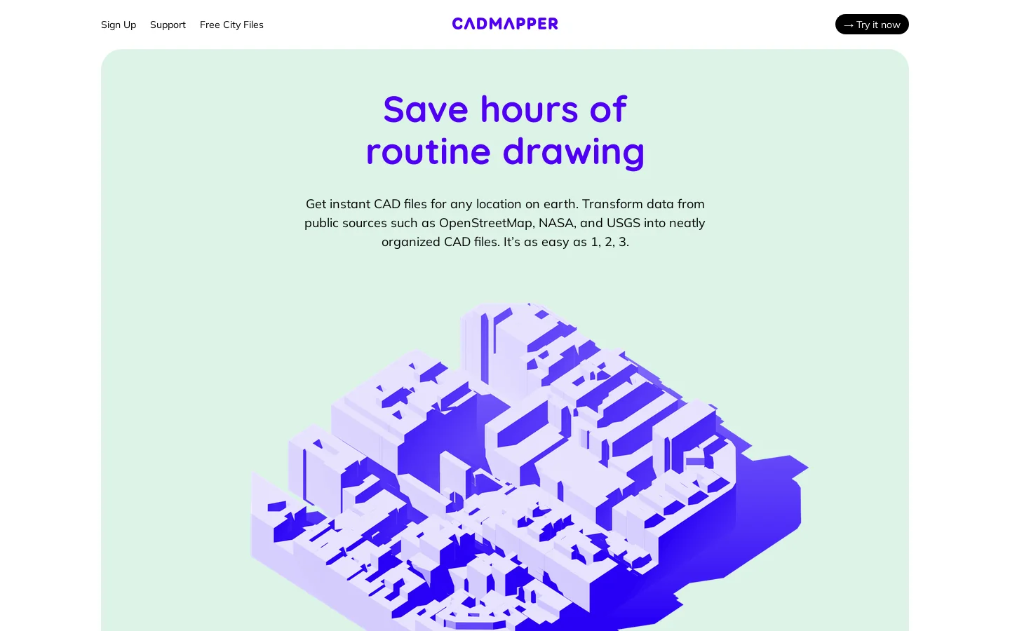 CADMAPPER 首页截图