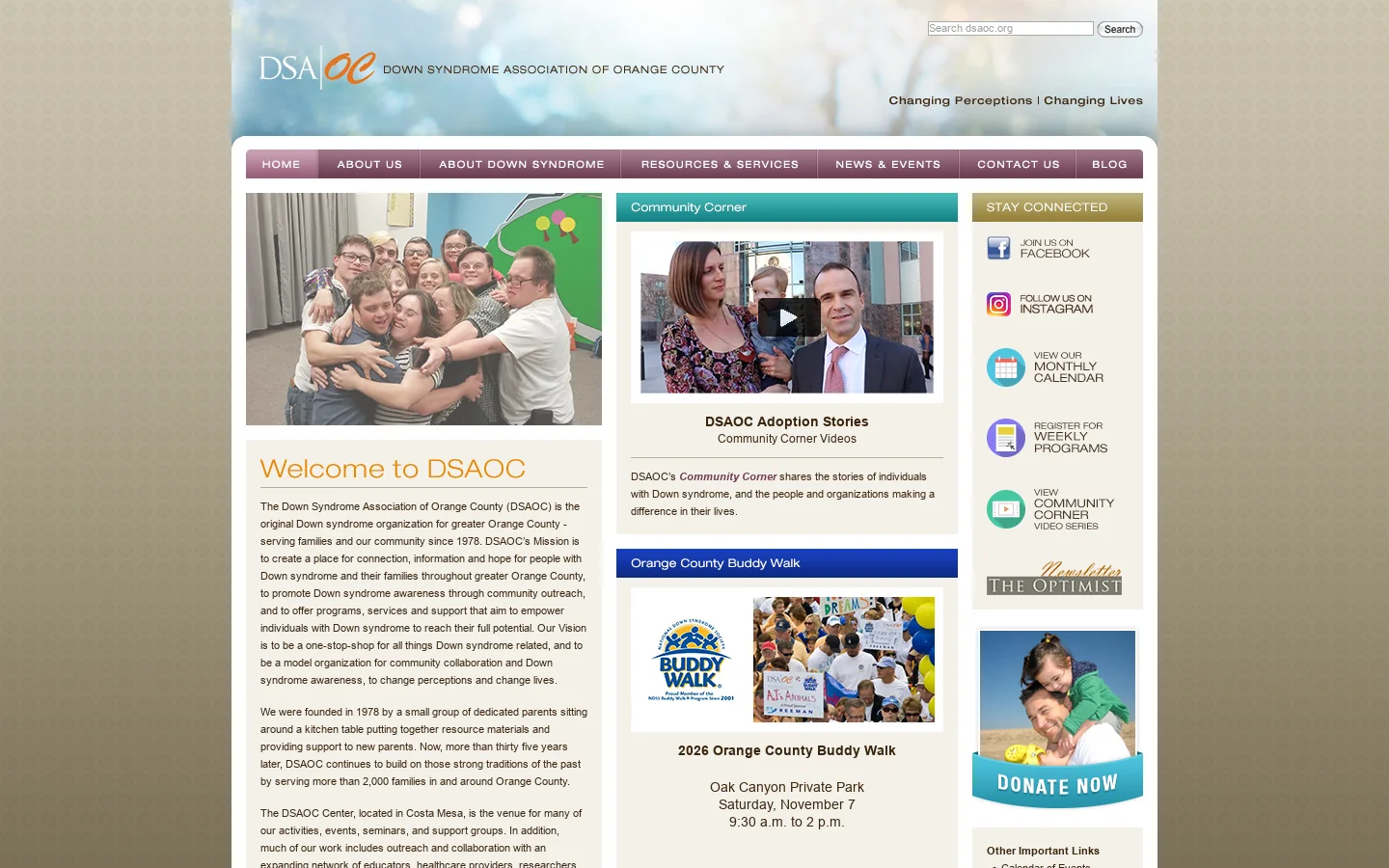 Down Syndrome Association Of Orange County :: Home 首页截图