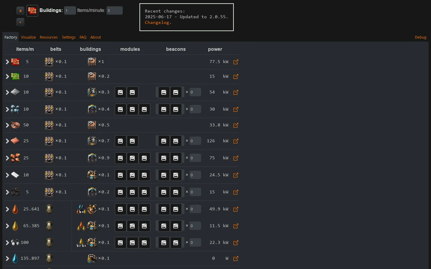 Factorio Calculator kirkmcdonald.github.io Factorio Calculator is a gaming tool for game fixes, launchers, mods, status checks, cloud gaming, or utilities. ↗ 首页截图