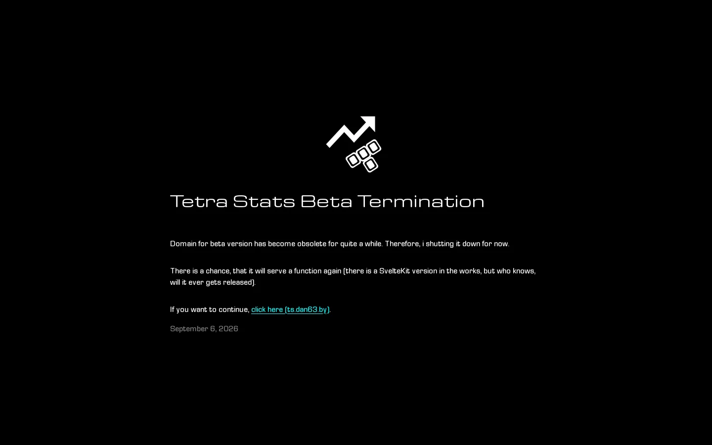 Tetra Stats Beta was shut down 首页截图