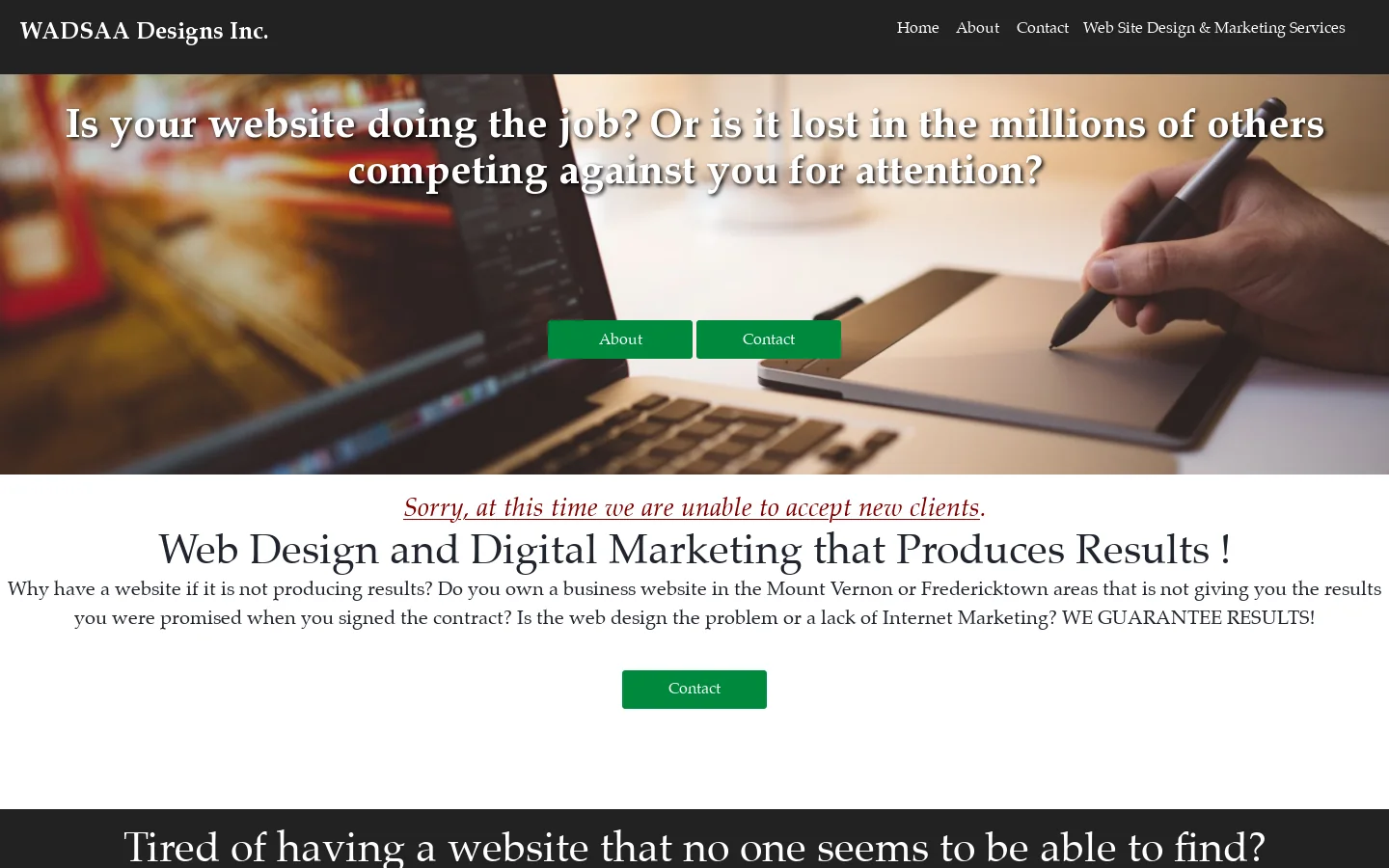 Mount Vernon Ohio Website Design and Digital Marketing by WADSAA Designs 首页截图