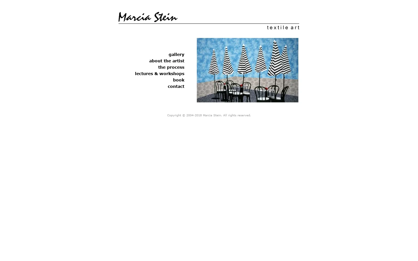 Marcia Stein Textile Art 首页截图
