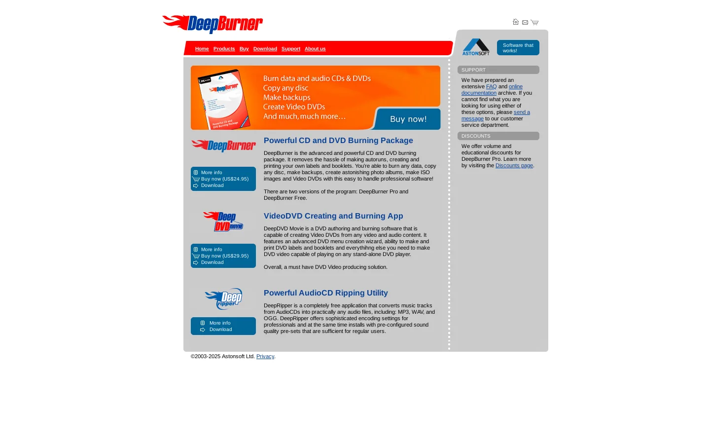 DeepBurner 首页截图