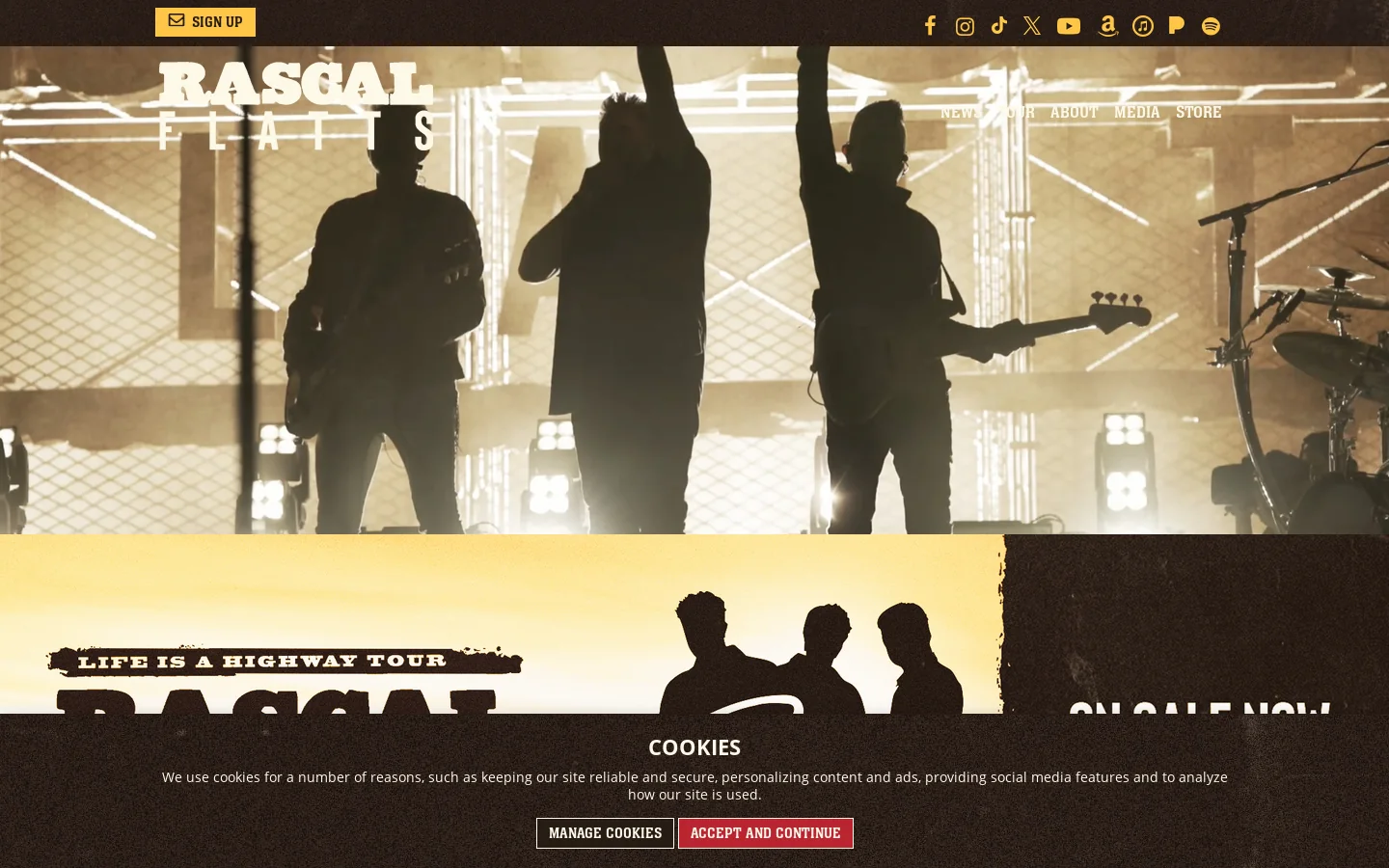 Rascal Flatts 首页截图