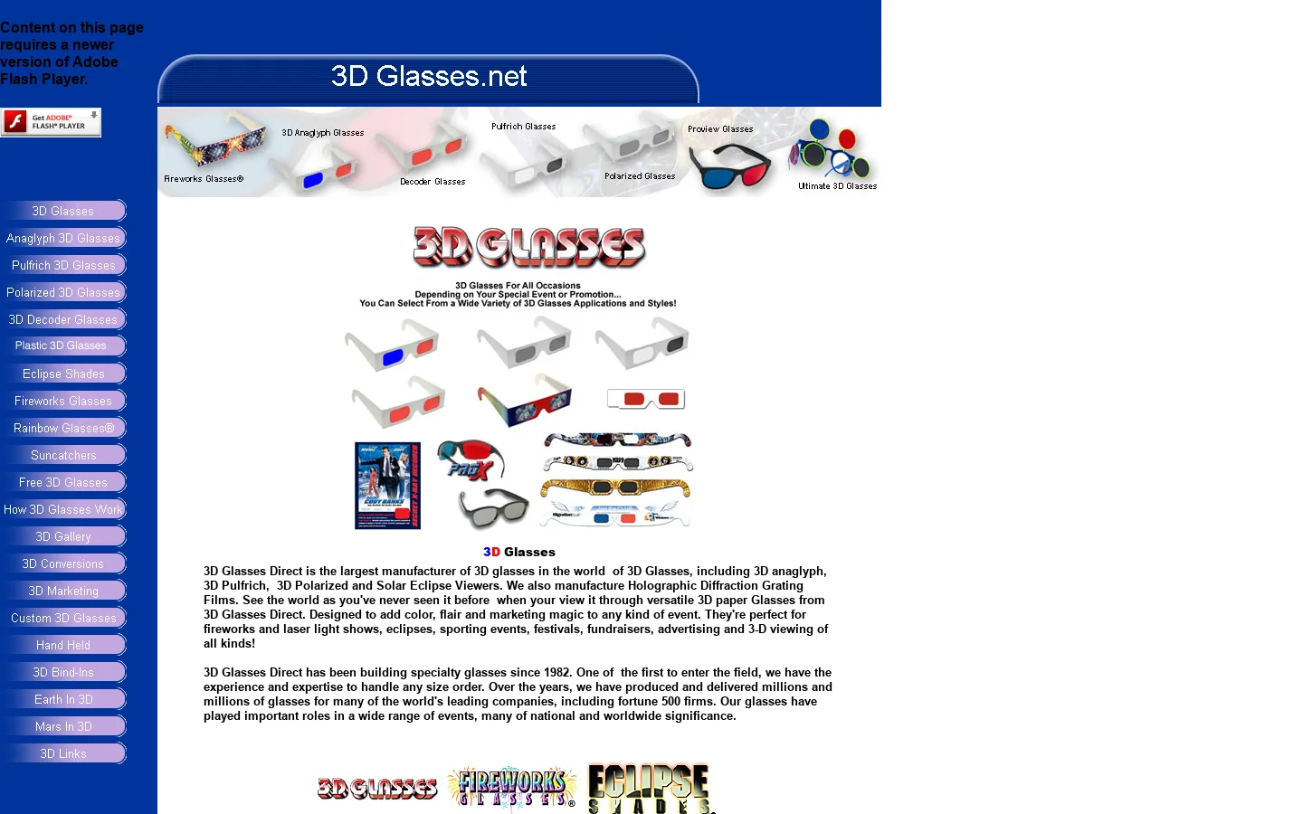 3D Glasses Direct 首页截图