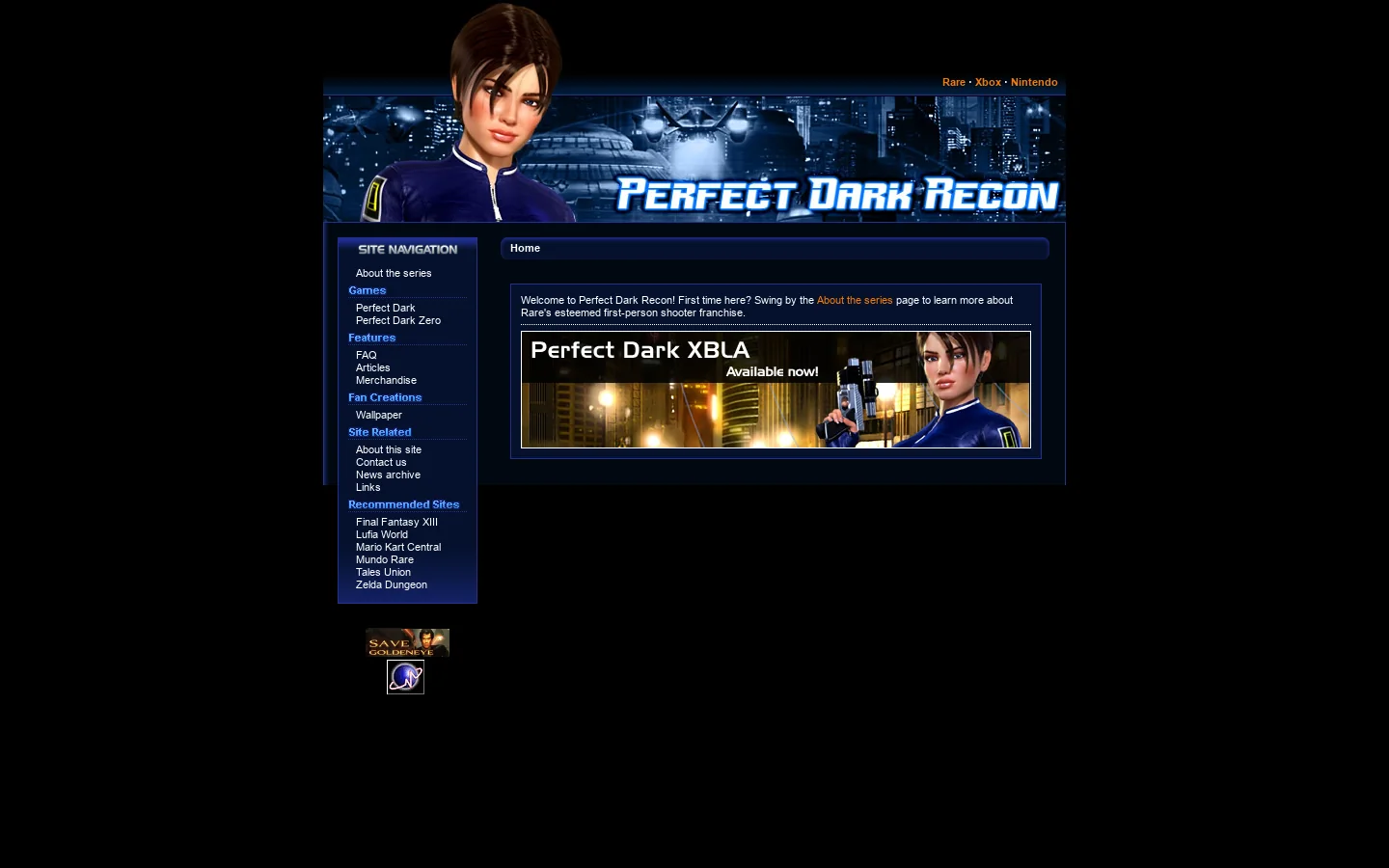 Perfect Dark Recon 首页截图