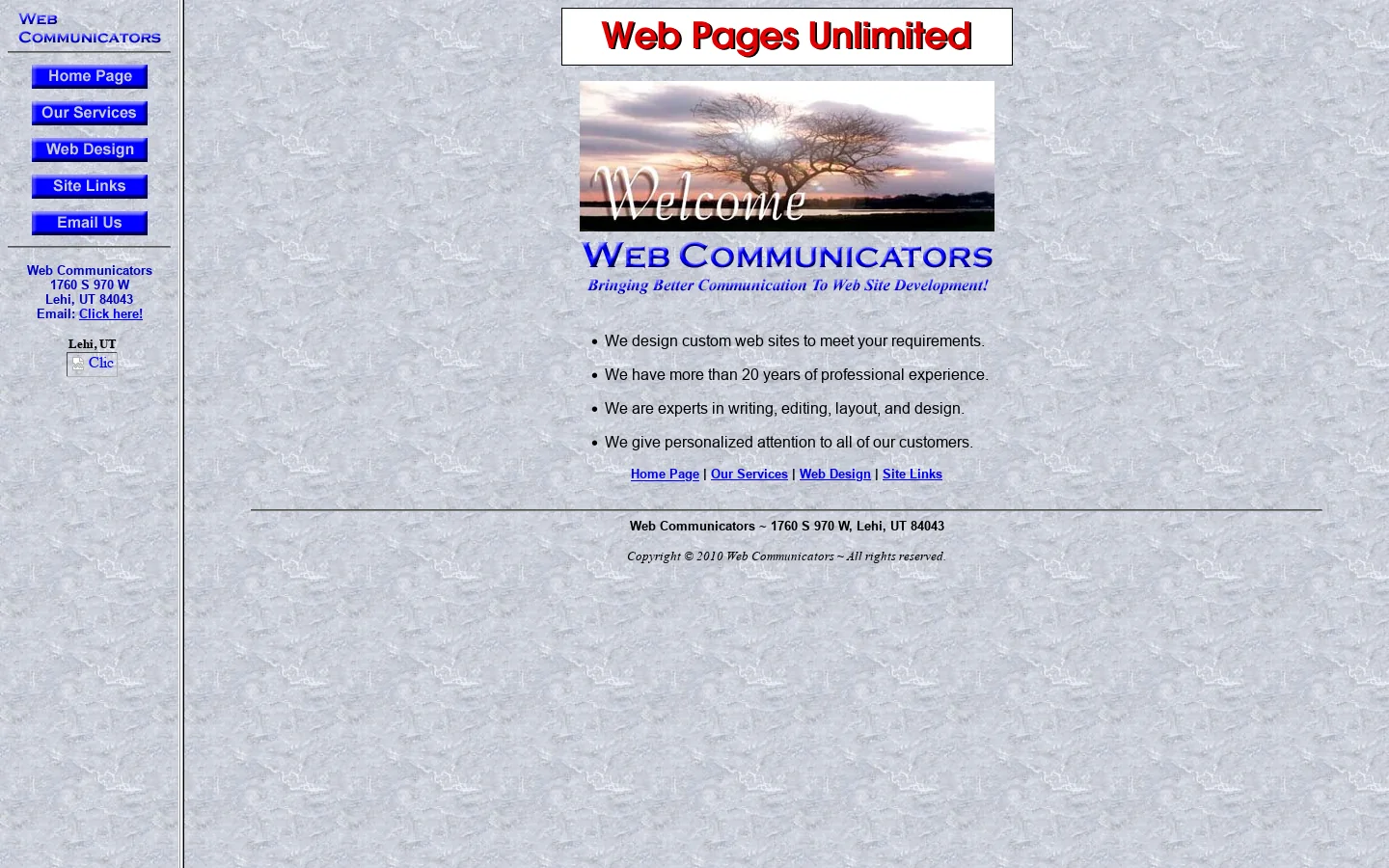 Web Communicators 首页截图