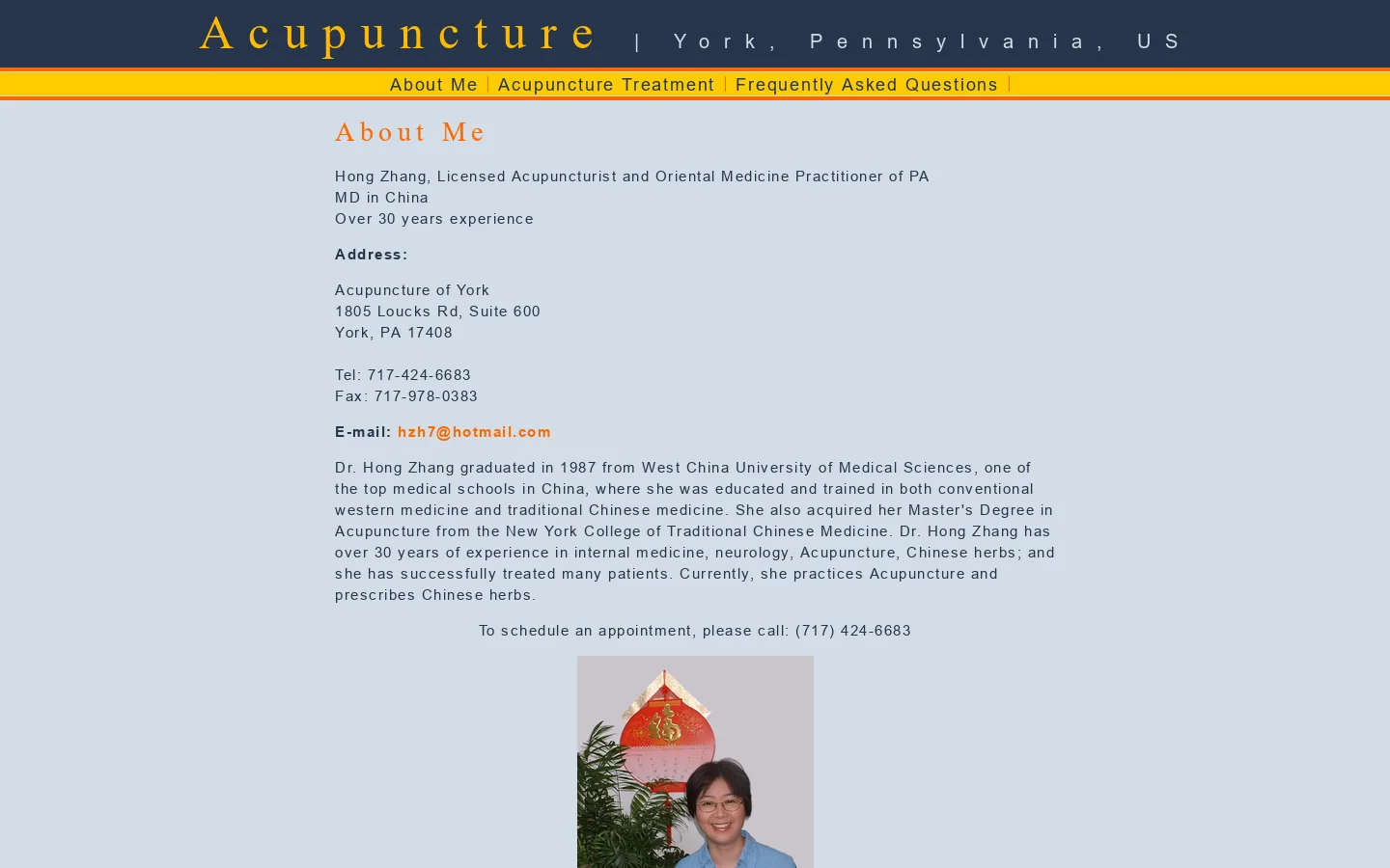 Acupuncture York, Pennsylvania, US 首页截图