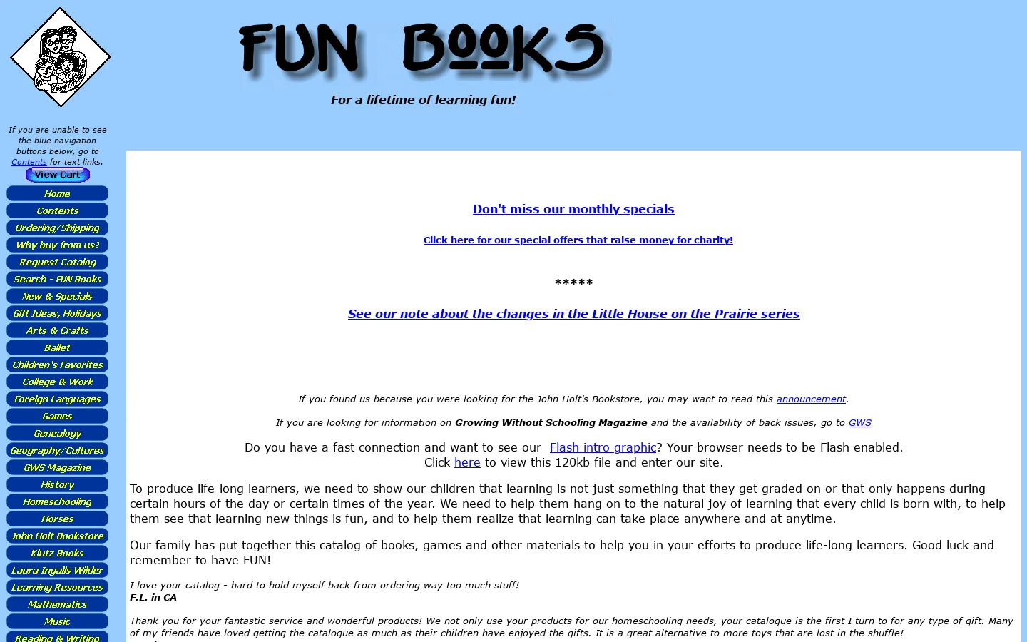 FUN Books 首页截图