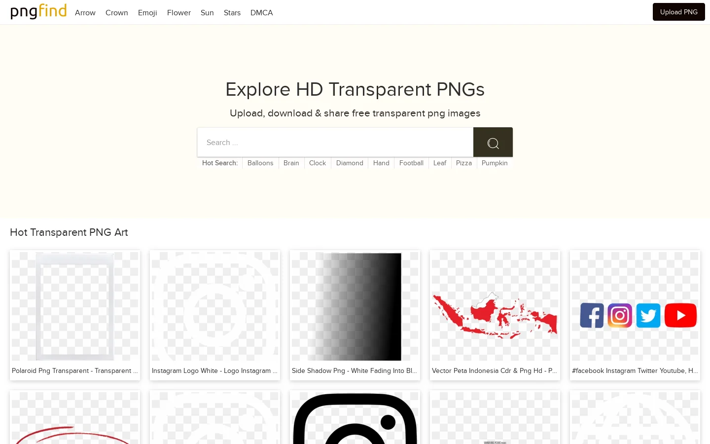 PngFind 首页截图
