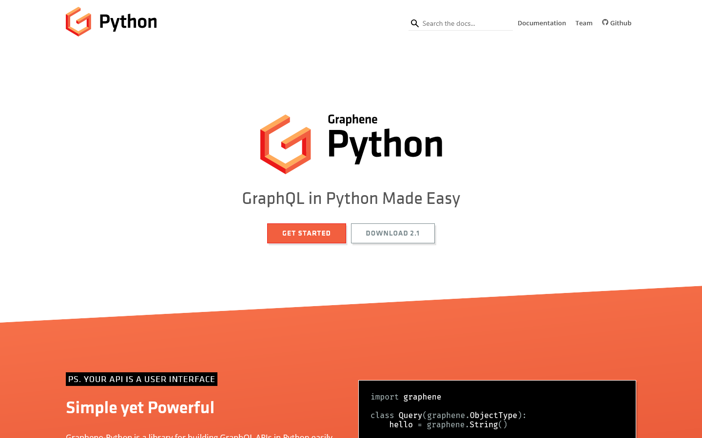 Graphene-Python 首页截图