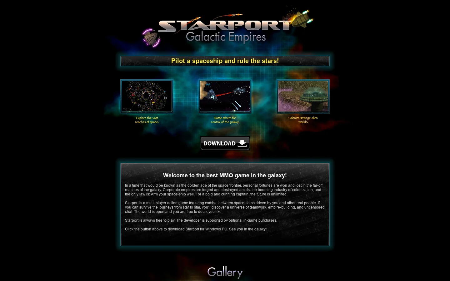 Starport: Galactic Empires - The Best Free Online Space Game 首页截图