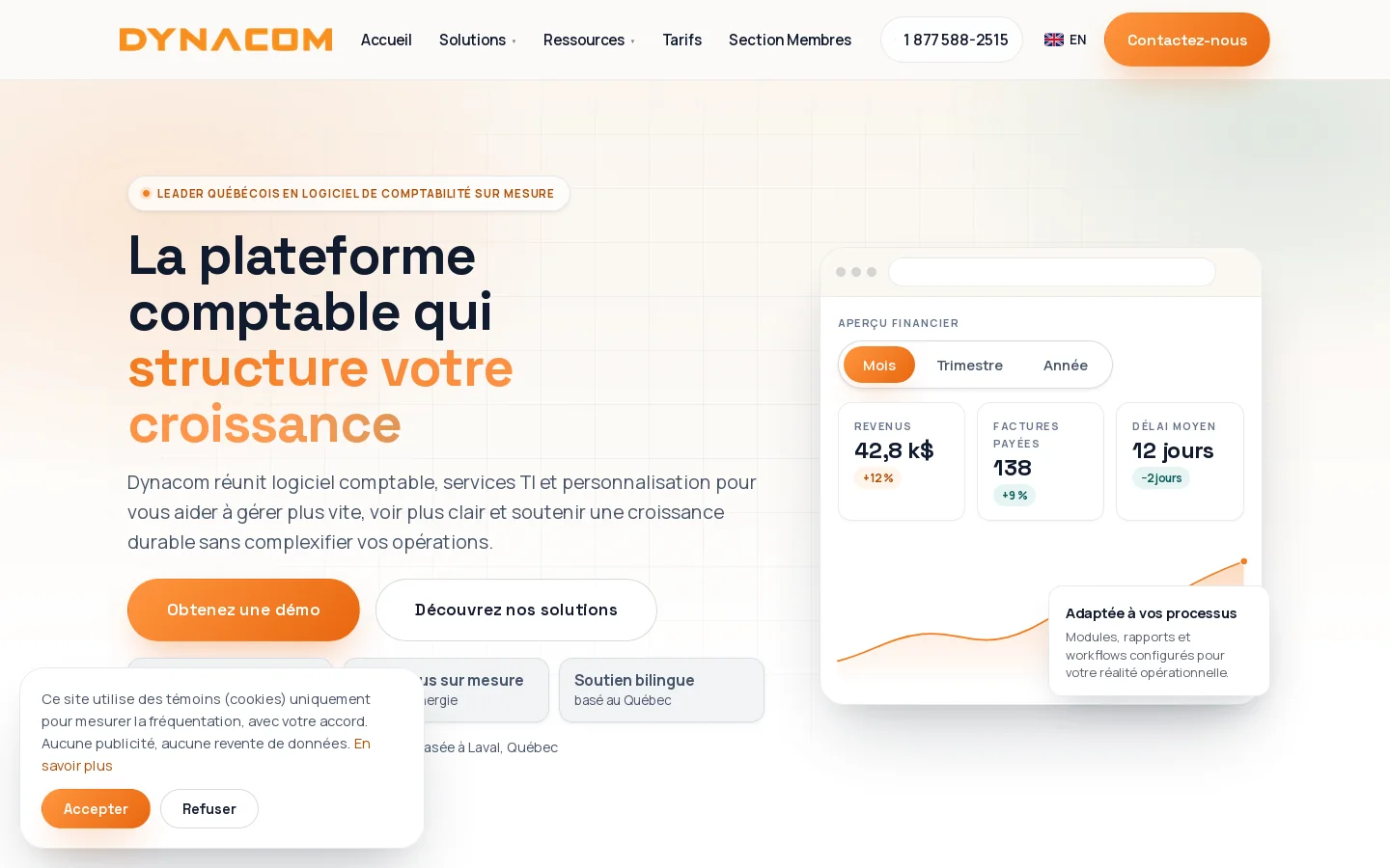 Dynacom 首页截图