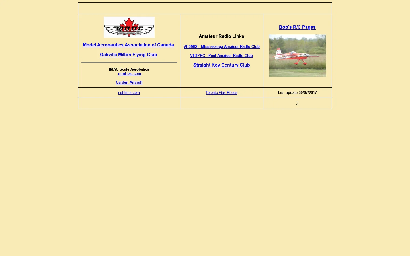 Home Page of an R/C Flier 首页截图