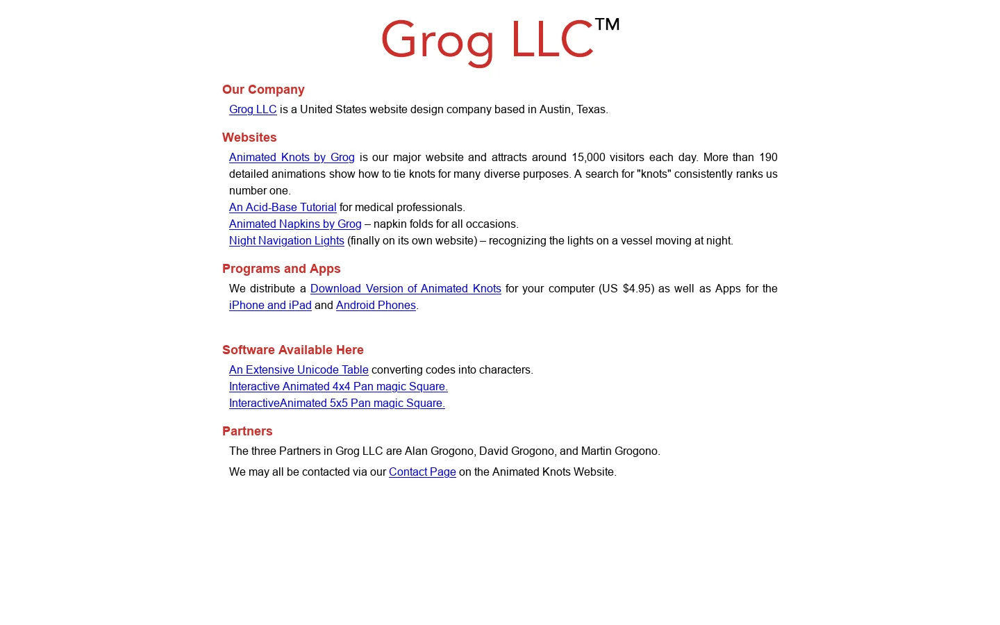 GrogLLC.com 首页截图