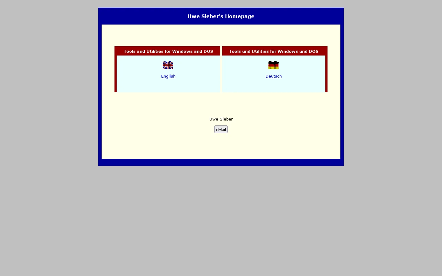 Uwe Sieber's Homepage 首页截图