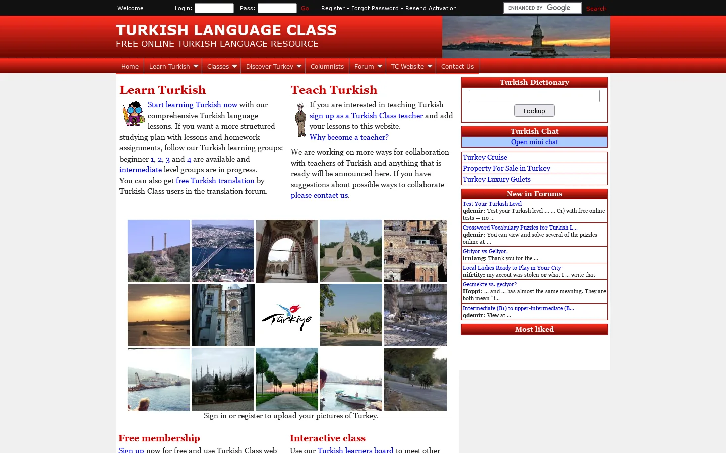 Turkish Class 首页截图