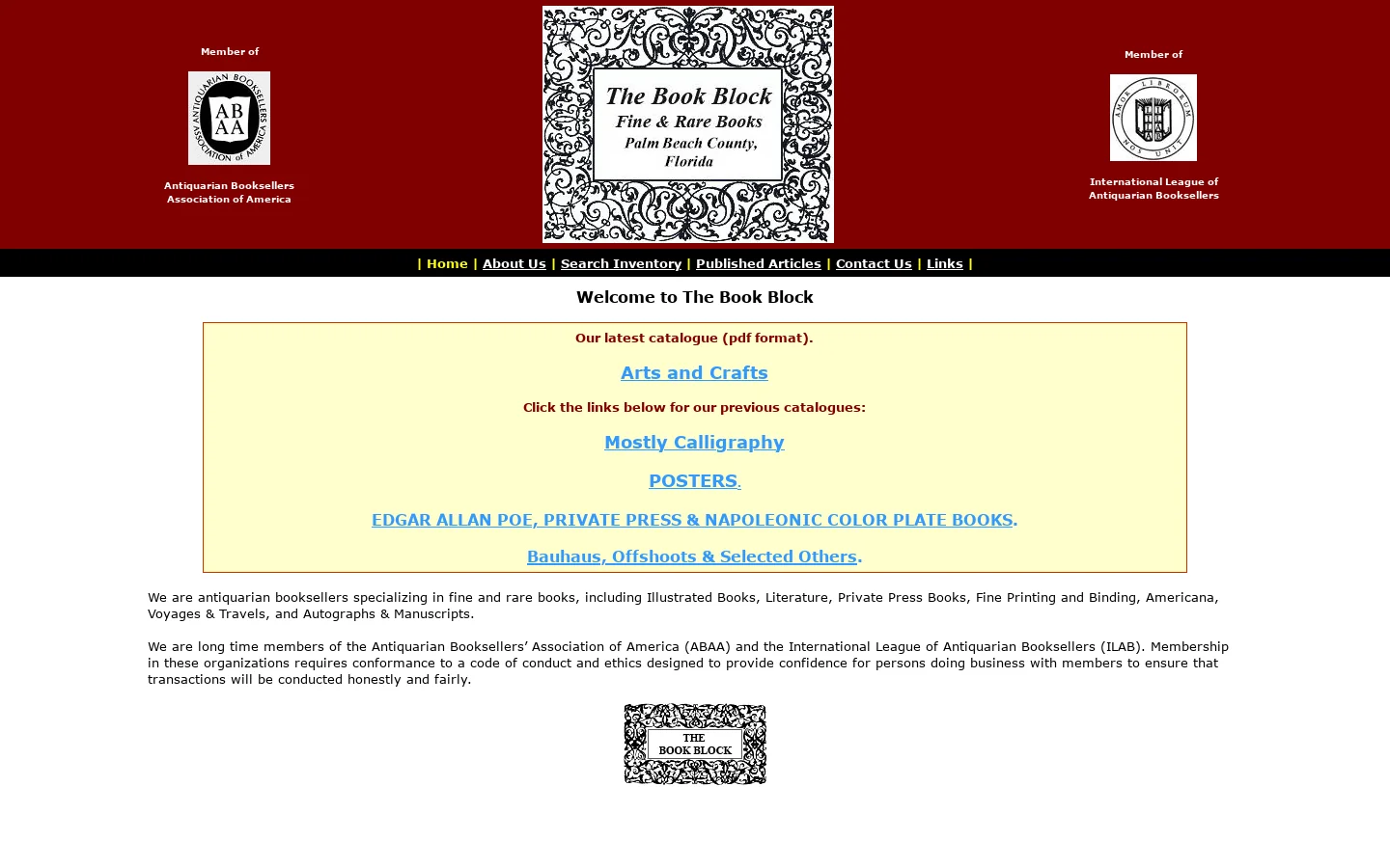 The Book Block 首页截图