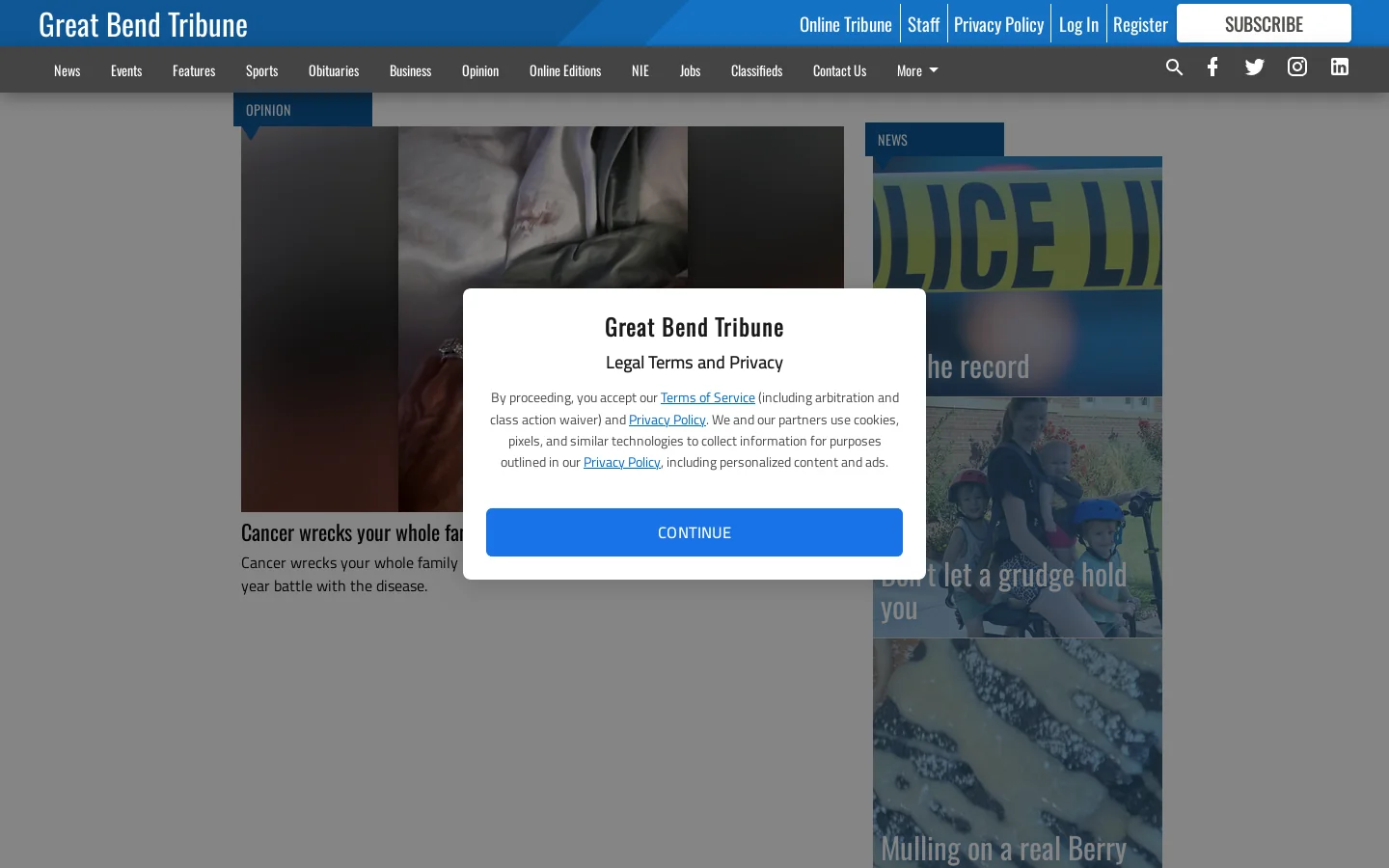 Great Bend Tribune - Great Bend Tribune 首页截图