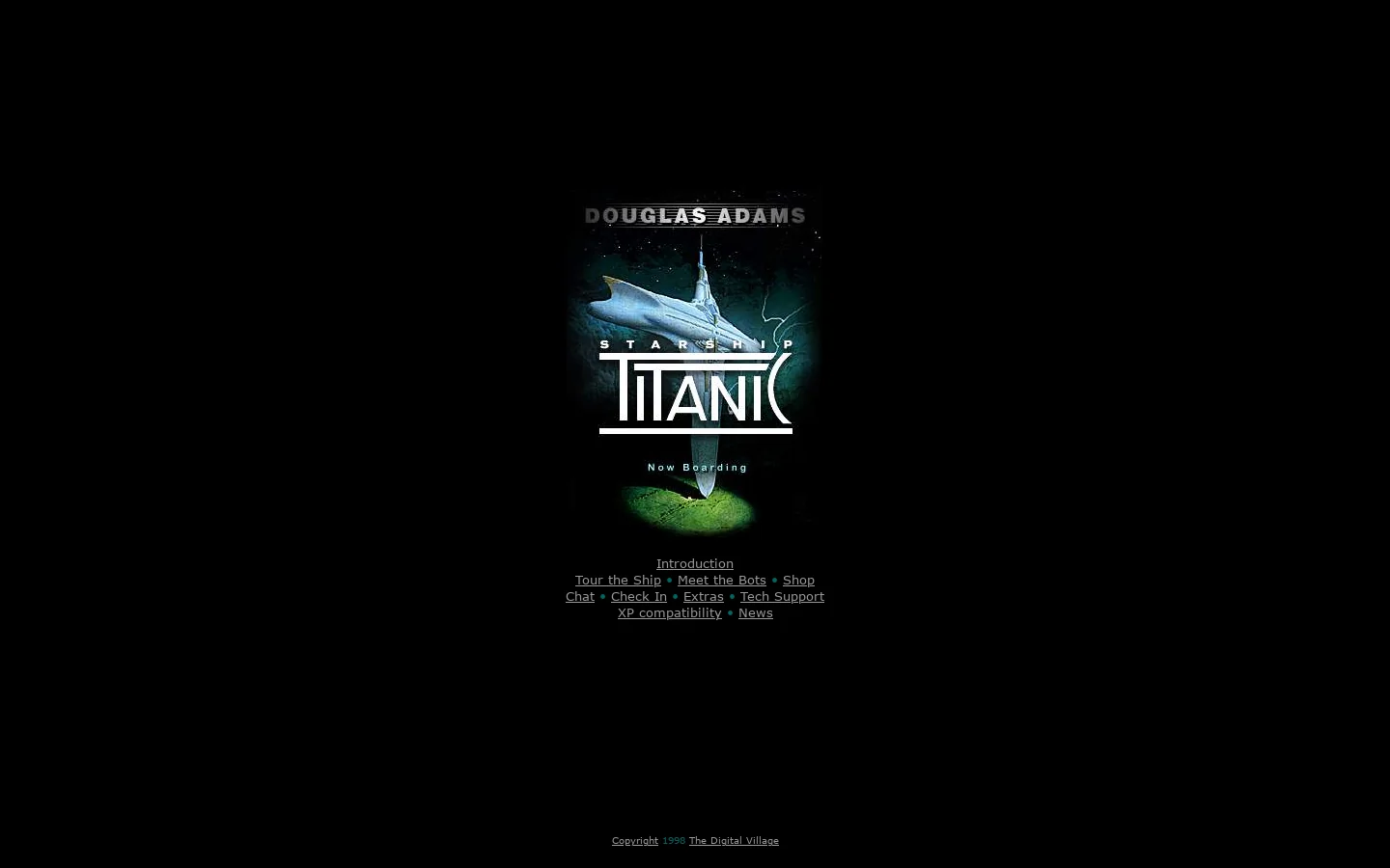 Douglas Adams's Starship Titanic 首页截图