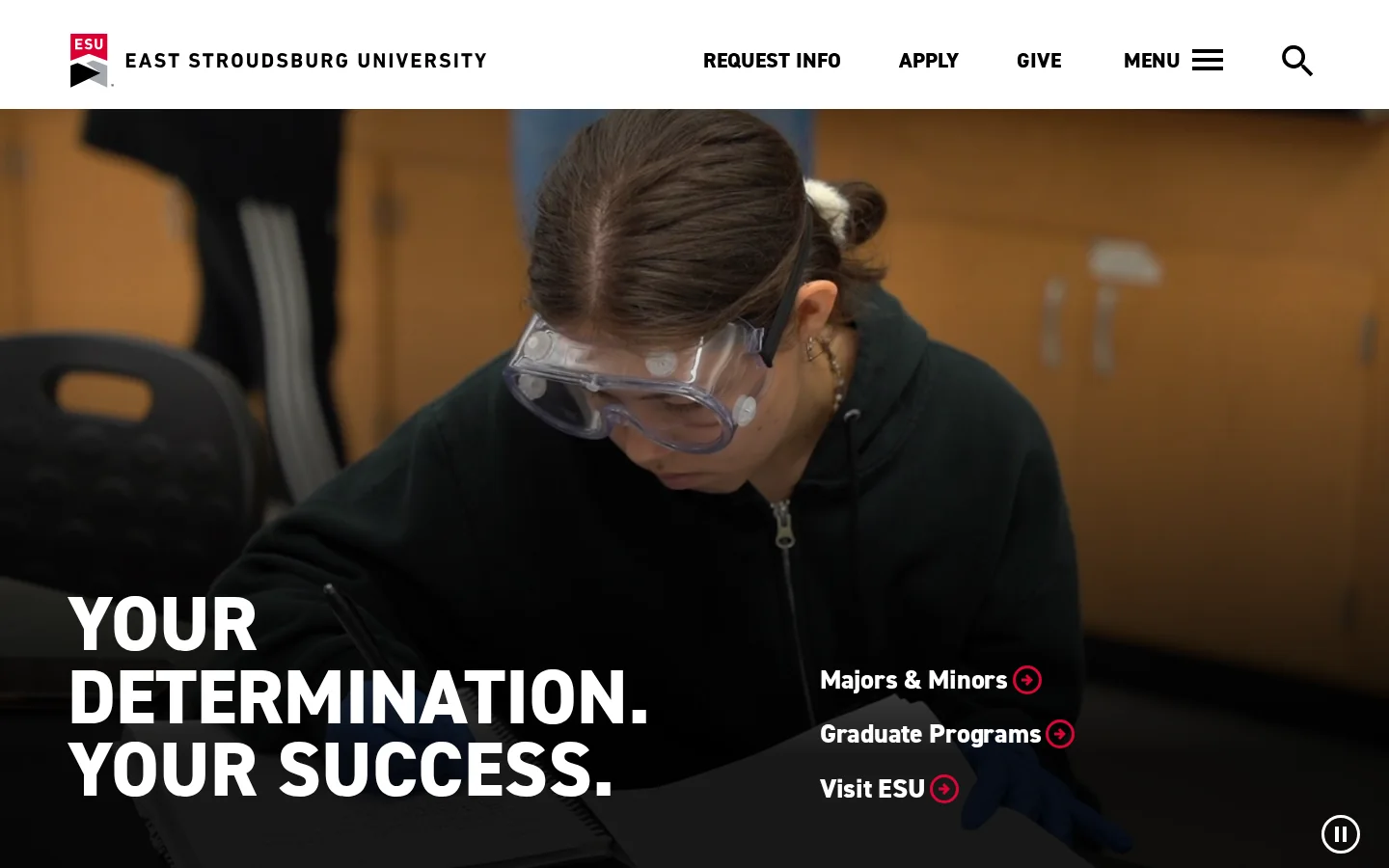 esu.edu 首页截图