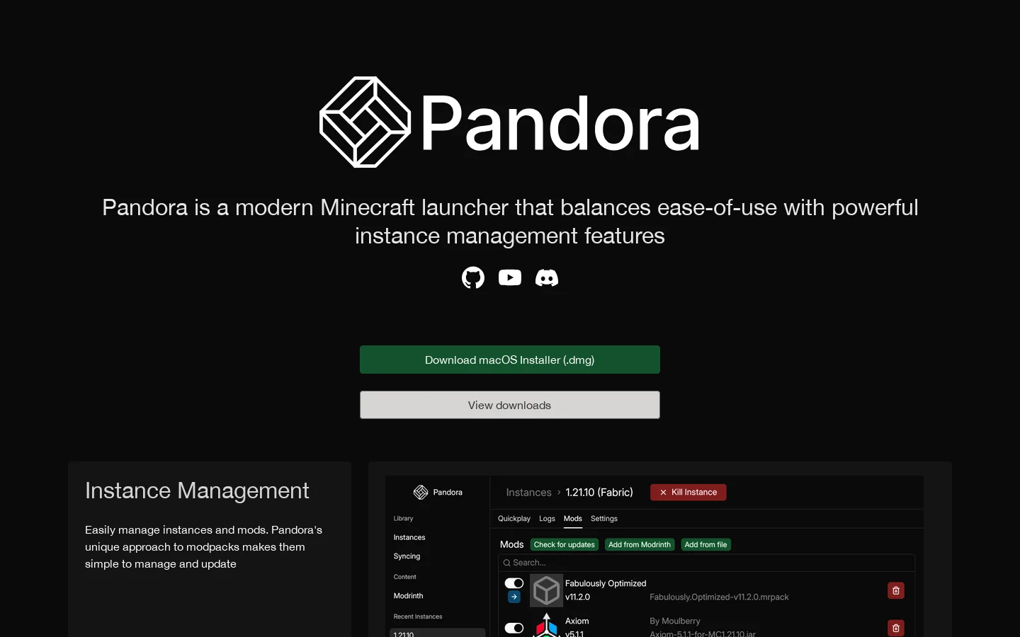 Pandora 首页截图