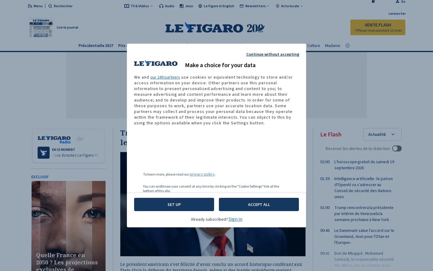 Le Figaro 首页截图