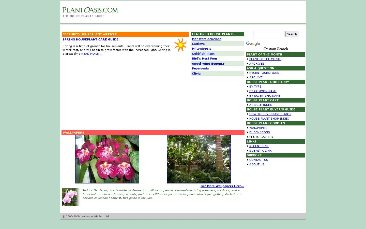 PlantOasis.com 首页截图