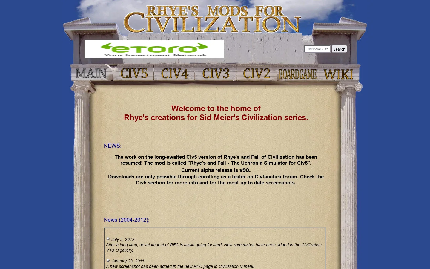 Sid Meier's Civilization Mods by Rhye - the place for fanatics of historical games 首页截图