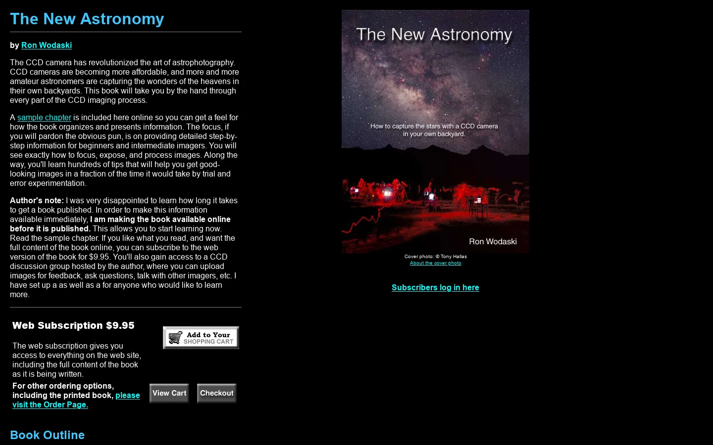 The New Astronomy Home Page 首页截图