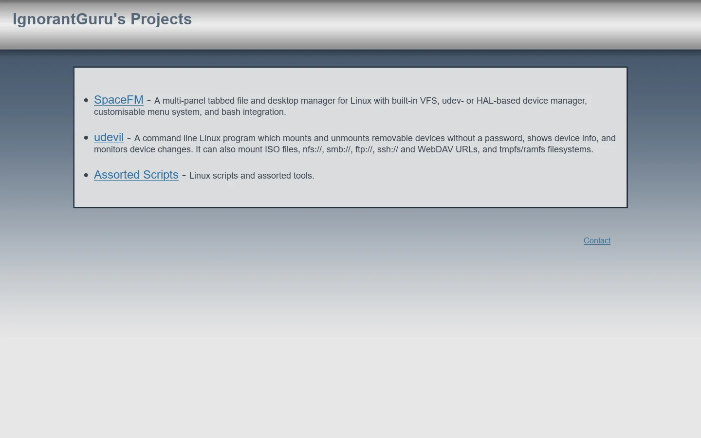 IgnorantGuru's Projects 首页截图