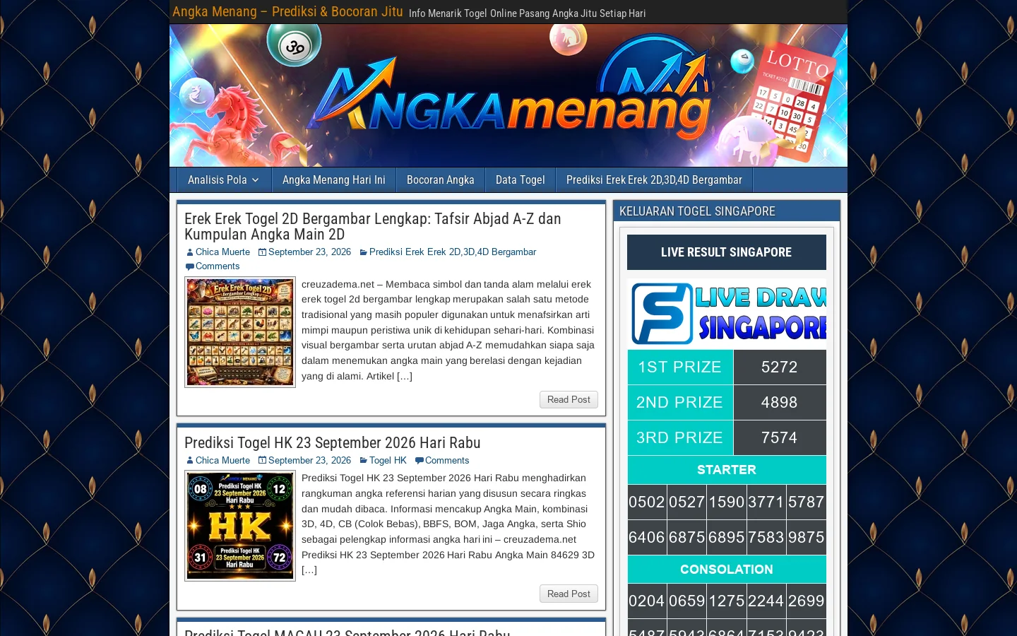 Angka Menang | Prediksi Colok Jitu & Bocoran Nomor Togel Terbaru Hari Ini 首页截图