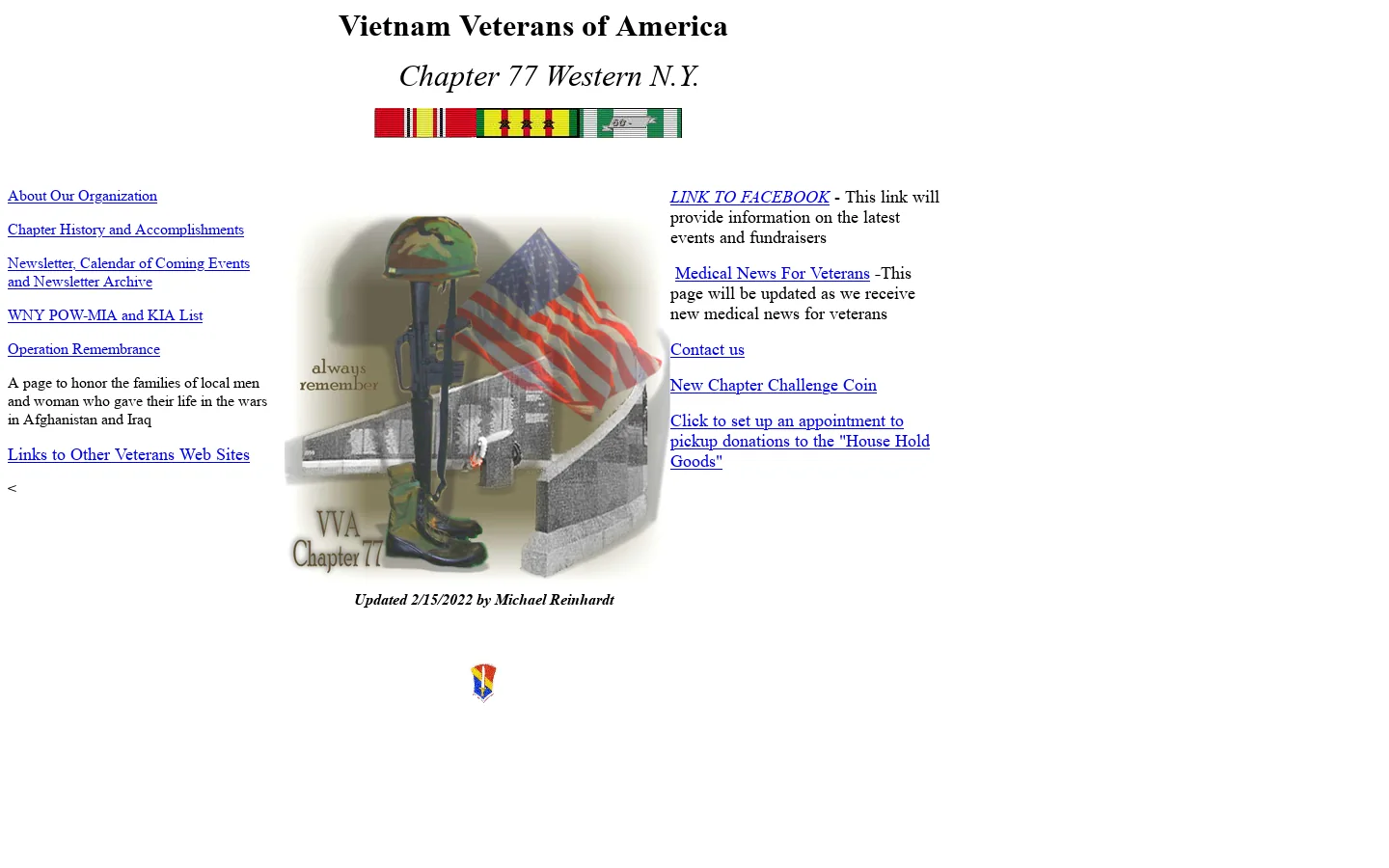 Vietnam Veterans of America 首页截图