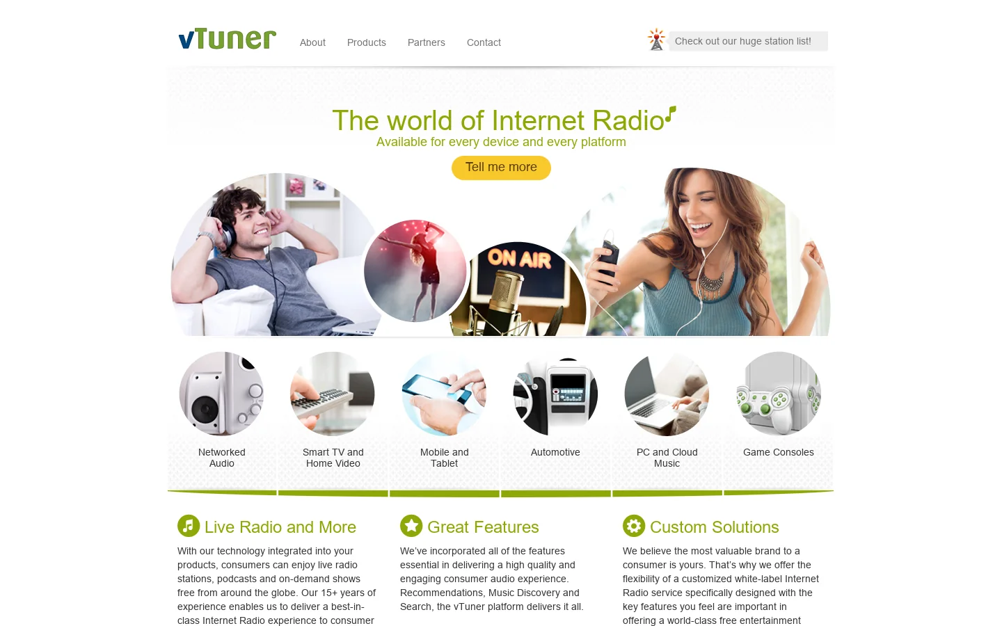 vTuner Internet Radio 首页截图