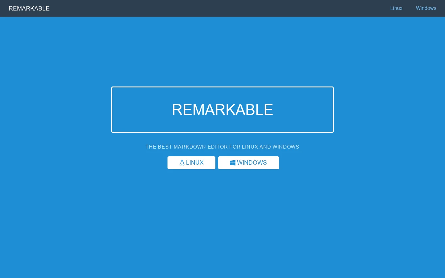 Remarkable - The Best Markdown Editor for Linux and Windows! 首页截图